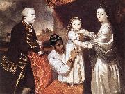 REYNOLDS, Sir Joshua George Clive and his Family with an Indian Maid oil painting picture wholesale